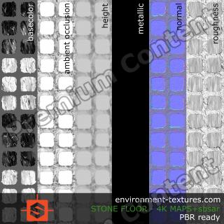 PBR Substance Material of Floor Stone